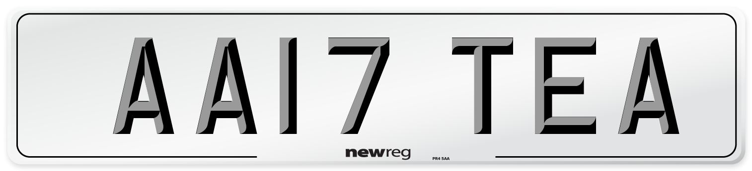 AA17 TEA Number Plate from New Reg